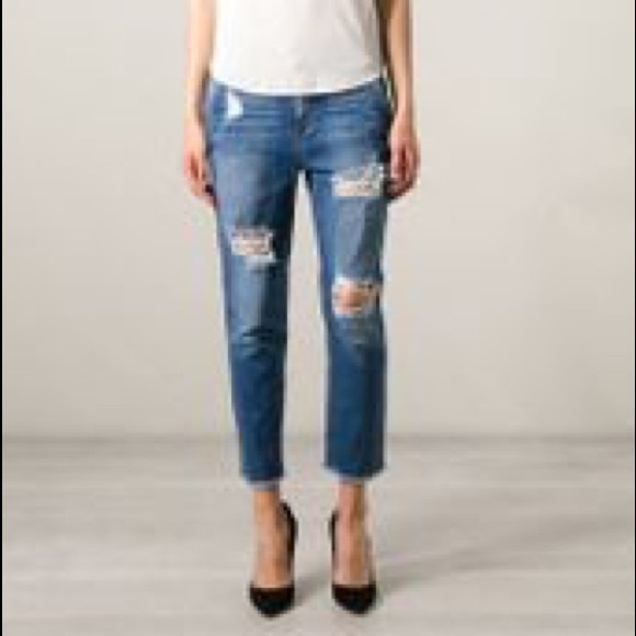 Koral Jeans Distressed Cropped Denim Boyfriends - Picture 7 of 7